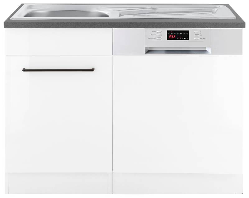 KOCHSTATION Spülenschrank »KS-Tulsa«, 110 cm breit, inkl. Tür/Sockel für Einbaugeschirrspüler, Metallgriff von KOCHSTATION