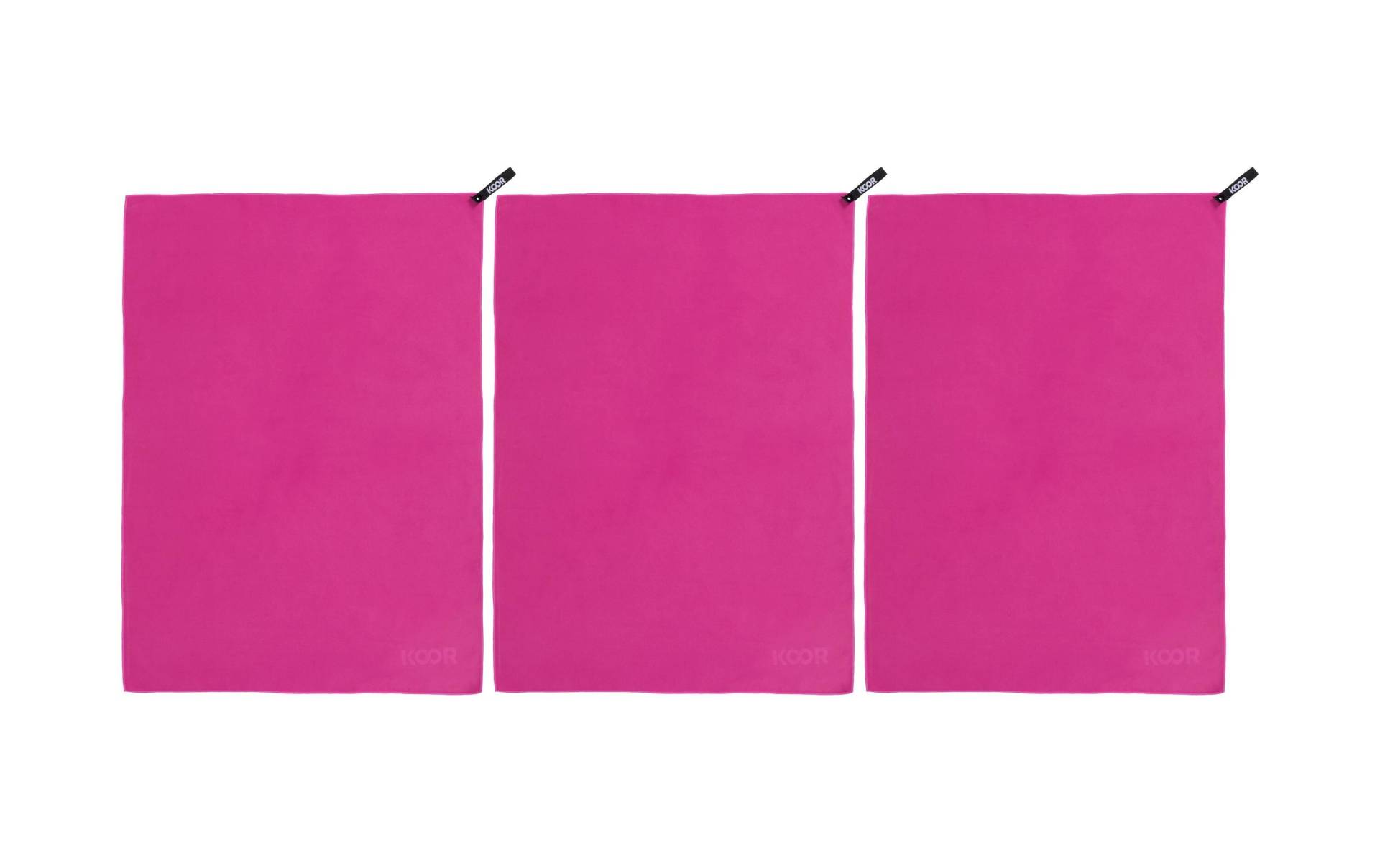 KOOR Badetuch »Silva Magenta 3er-Pack«, (3 St.) von KOOR