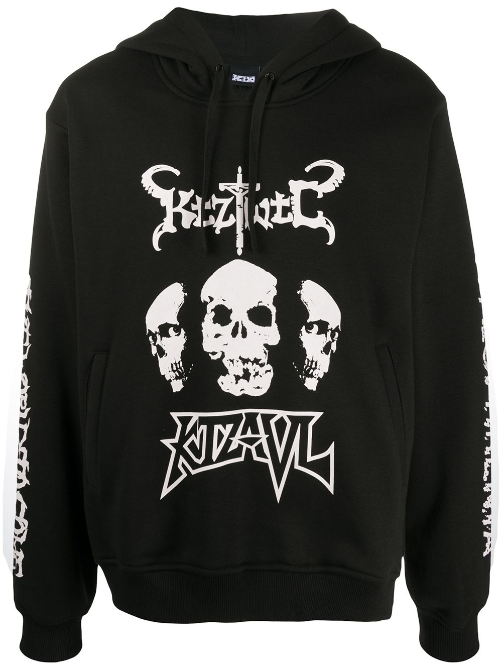 KTZ skull print hoodie - Black von KTZ