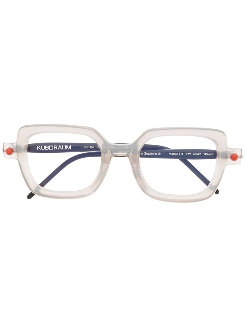 Kuboraum square-frame glasses - Black von Kuboraum