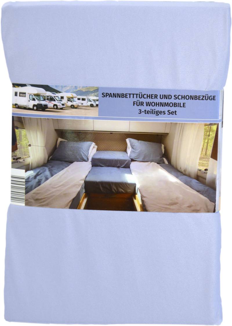 KiNZLER Spannbettlaken »Jersey Spannbettlaken im 3-teiligen Set«, für das Wohnmobil/Wohnwagen Heckbett von Kinzler