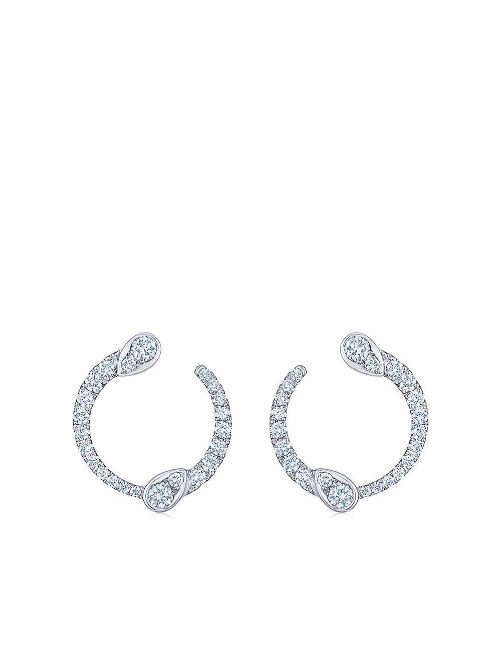 KWIAT 18kt white gold Eclipse diamomnd hoop earrings - Silver von KWIAT