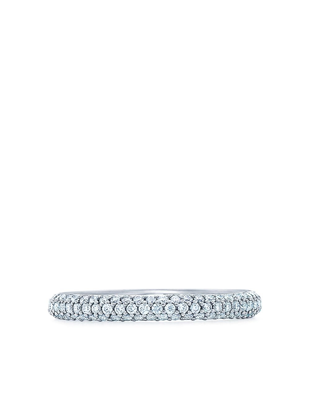 KWIAT 18kt white gold Moonlight 3-row pave diamond ring - Silver von KWIAT