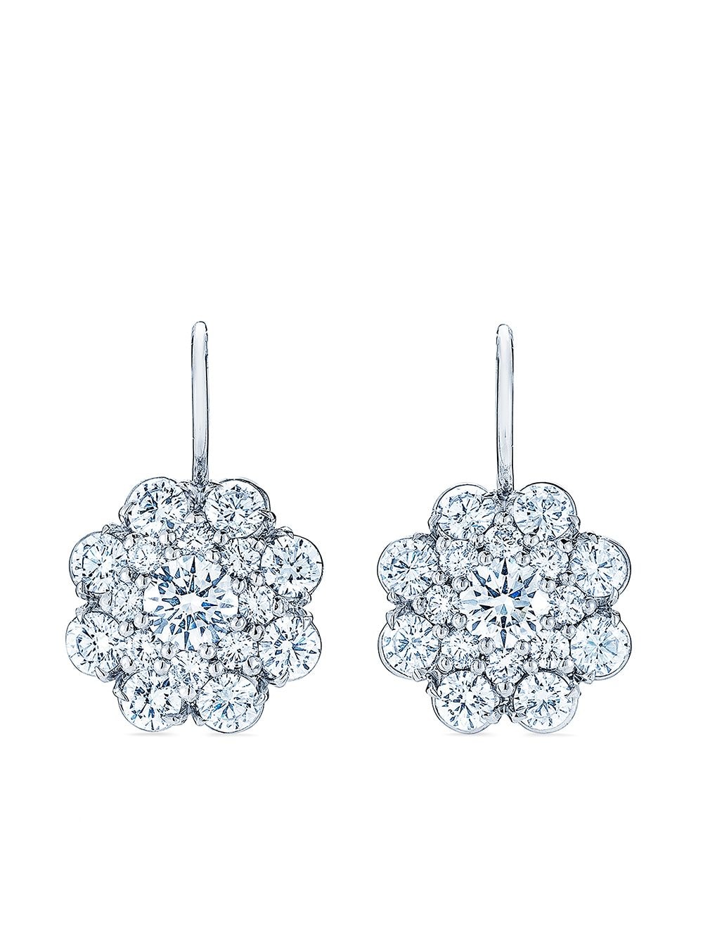 KWIAT 18kt white gold diamond Cluster Double Halo earrings - Silver von KWIAT