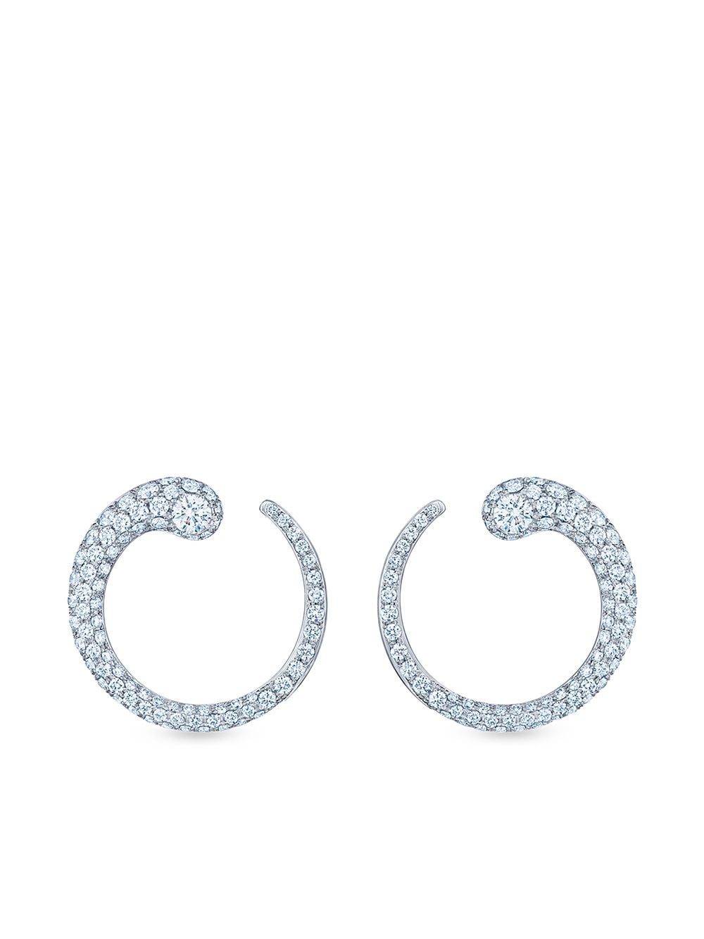 KWIAT 18kt white gold diamond Eclipse earrings - Silver von KWIAT