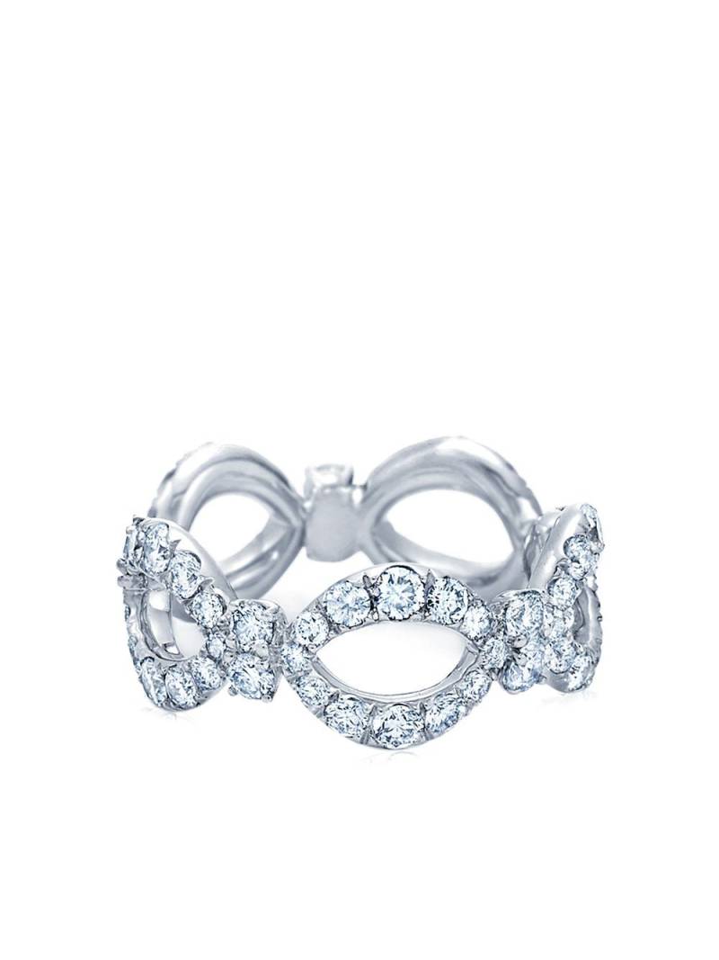 KWIAT 18kt white gold diamond Jasmine open circles ring von KWIAT