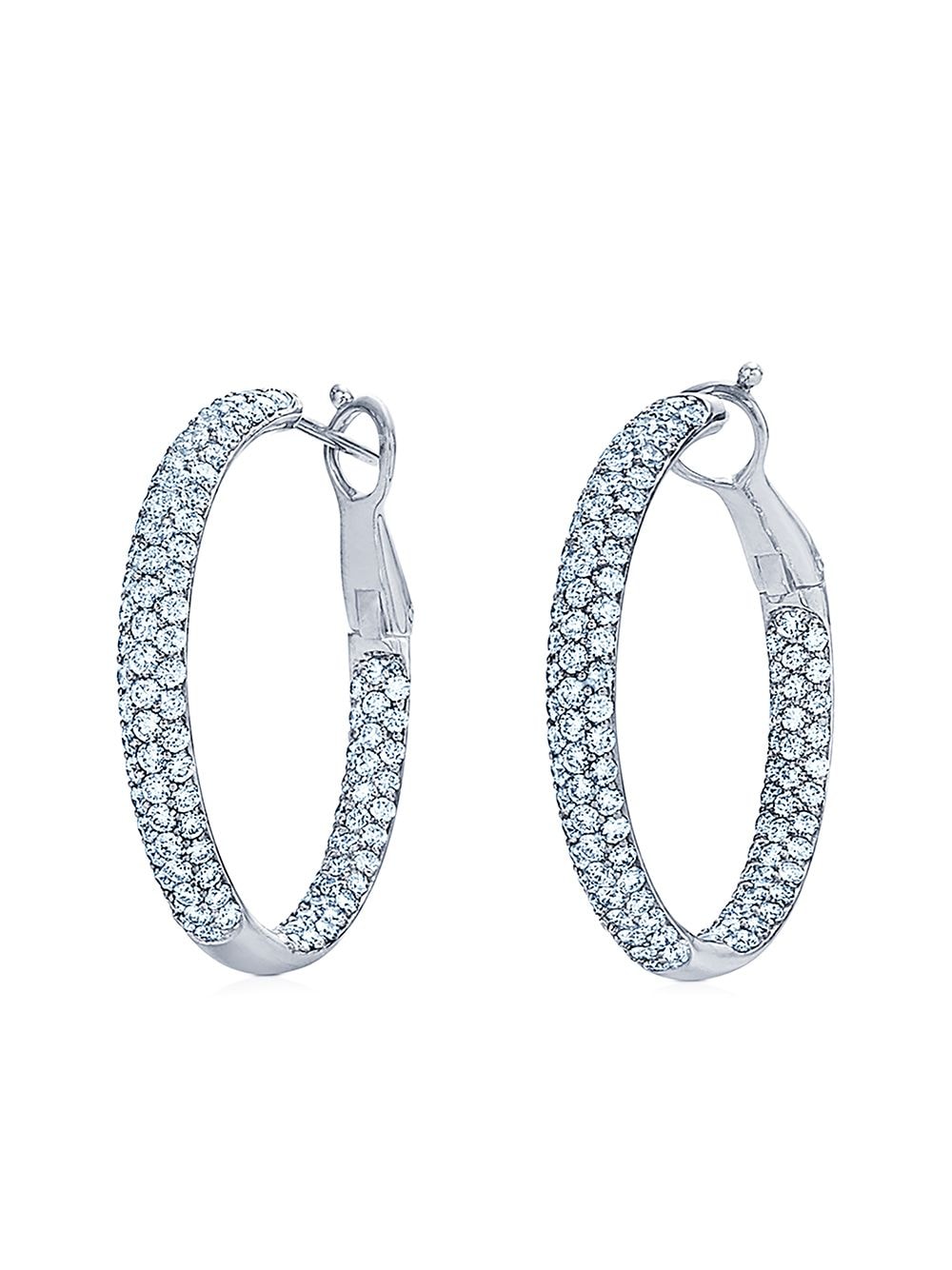 KWIAT 18kt white gold diamond Moonlight hoop earrings - Silver von KWIAT