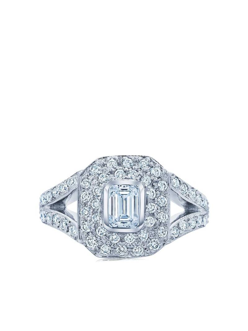 KWIAT 18kt white gold diamond Rox square ring - Silver von KWIAT
