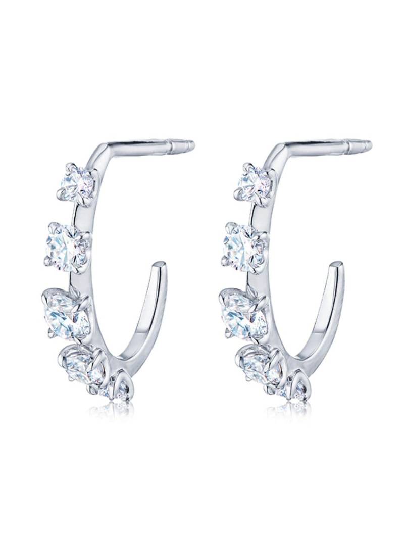 KWIAT 18kt white gold petite Starry Night diamond hoop earrings - Silver von KWIAT