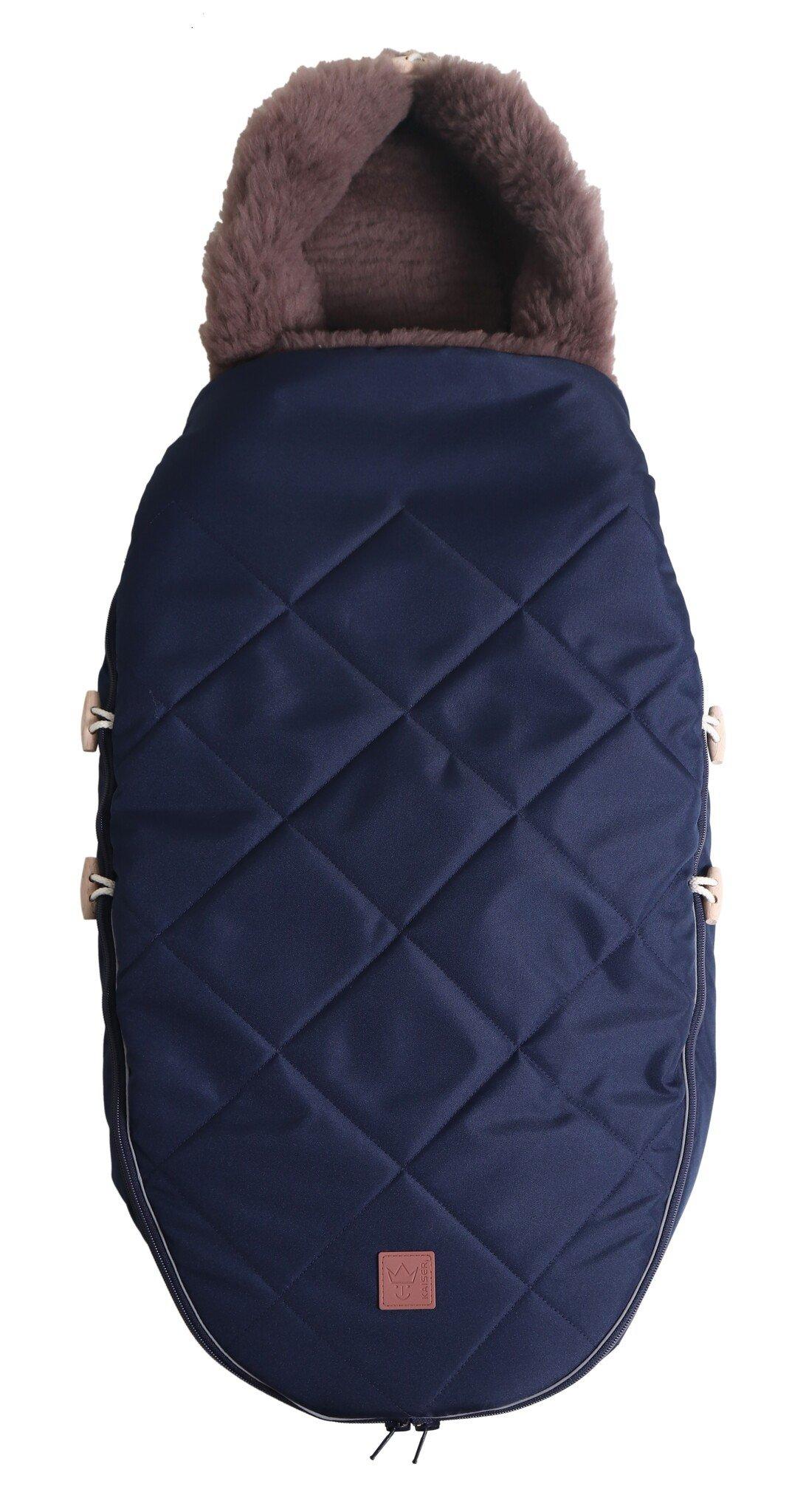 Lammfell Fusssack Toffee Navy Unisex Blau von Kaiser