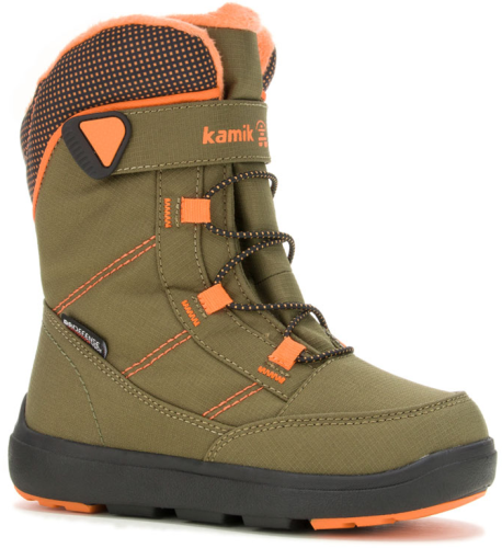 Kamik STANCE2 kids Winterschuh - olive/orange (Grösse: 31) von Kamik