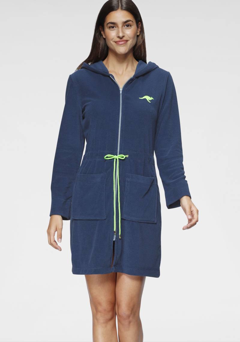 KangaROOS Damenbademantel »Kira, ideal für Sauna & Spa, Hotelbademantel, Morgenmantel«, (1 St.), mit Bindekordel, kurz, Bademäntel für Damen, XS-3XL von KangaROOS