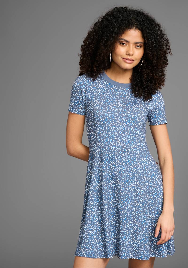 KangaROOS Jerseykleid, aus weichem Jersey mit Mille-Fleurs Druck von KangaROOS