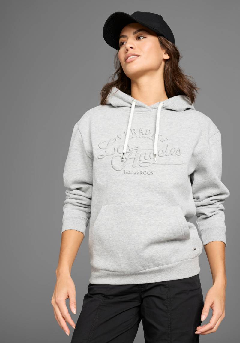 KangaROOS Kapuzensweatshirt, mit gestanztem Druck von KangaROOS