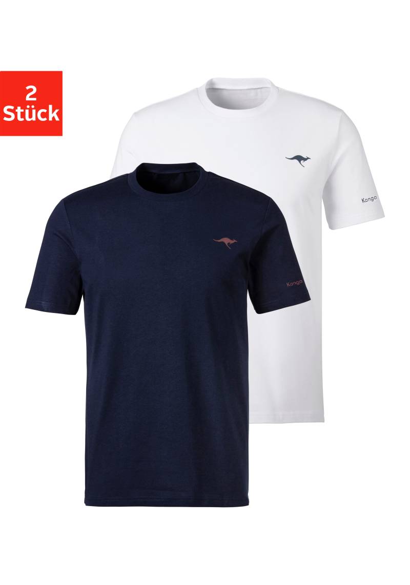 KangaROOS T-Shirt, (2er-Pack), mit KangaROOS Print auf der Brust von KangaROOS