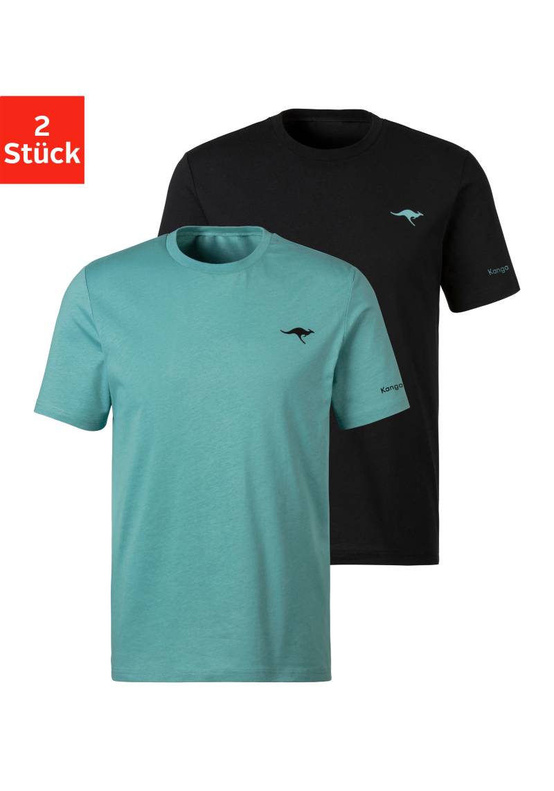 KangaROOS T-Shirt, (2er-Pack), mit KangaROOS Print auf der Brust von KangaROOS
