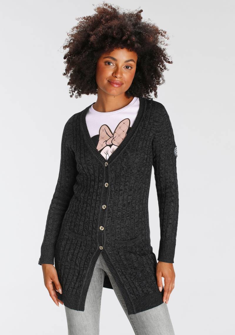 KangaROOS Longstrickjacke, mit trendigem Zopfmuster und Taschen von KangaROOS