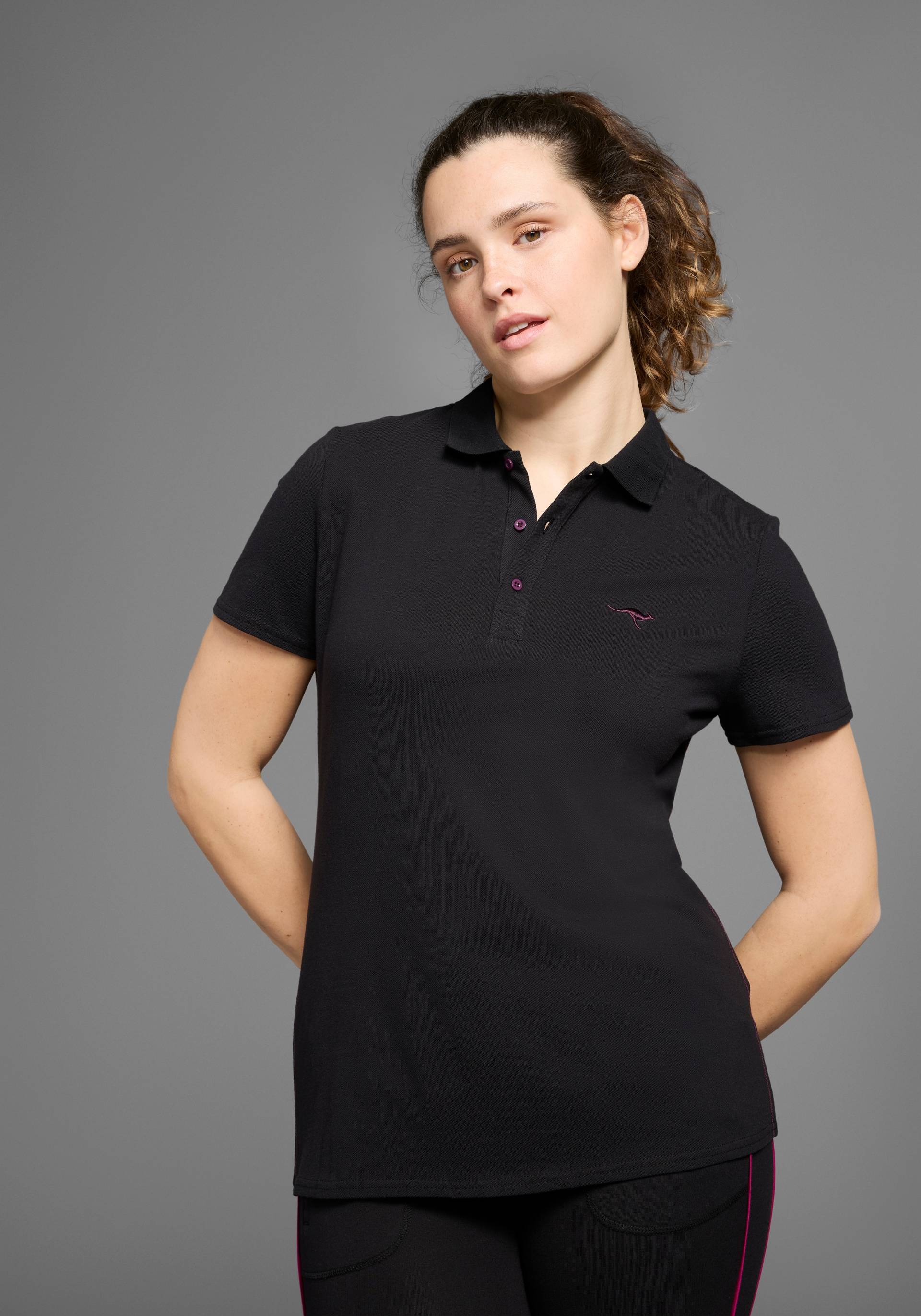 KangaROOS Poloshirt, Kurzarm, unifarben, Polokragen, aus Baumwolle KangaROOS Poloshirt, Kurzarm, unifarben, Polokragen, aus Baumwolle von KangaROOS