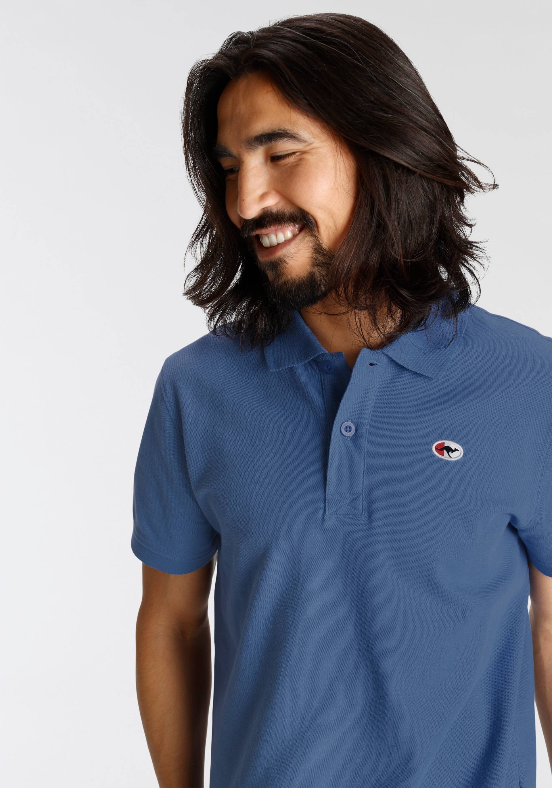 KangaROOS Poloshirt, Kurzarm, mit Polokragen, aus Piqué-Stoff, aus 100% Baumwolle KangaROOS Poloshirt, Kurzarm, mit Polokragen, aus Piqué-Stoff, aus 100% Baumwolle von KangaROOS