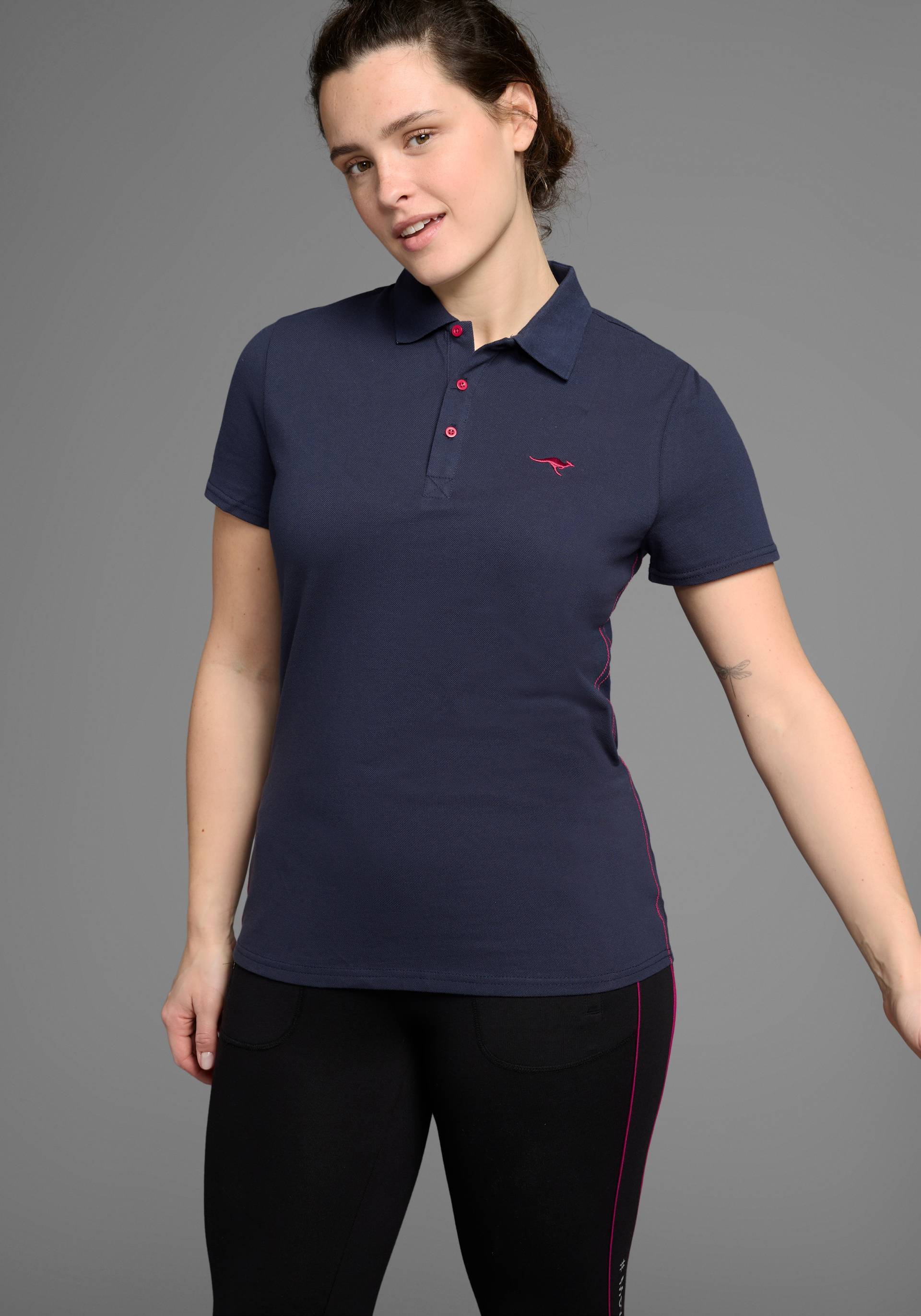 KangaROOS Poloshirt, Kurzarm, unifarben, Polokragen, aus Baumwolle KangaROOS Poloshirt, Kurzarm, unifarben, Polokragen, aus Baumwolle von KangaROOS