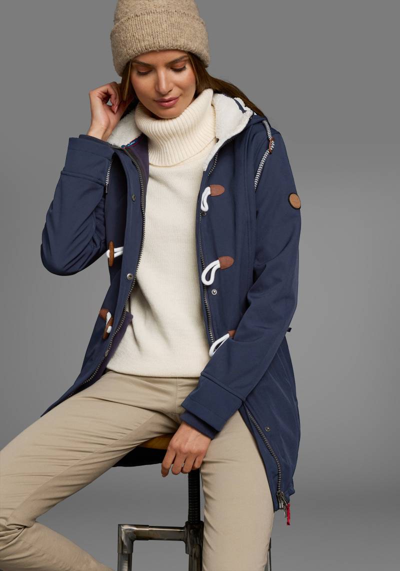 KangaROOS Softshelljacke, mit Kapuze, figurbetonte Passform, normaler Schnitt, mit abnehmbarer Kapuze von KangaROOS