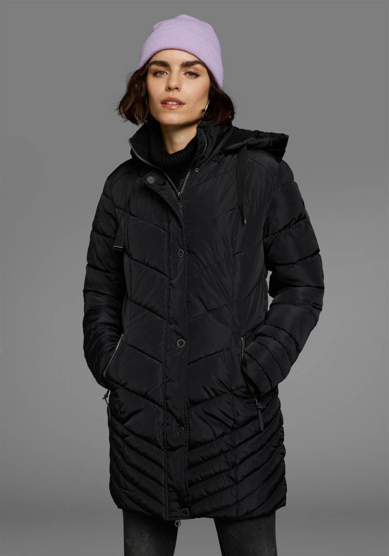 KangaROOS Steppjacke, mit Kapuze, für den Übergang, aus leichtem Webmaterial, figurbetonter Schnitt von KangaROOS