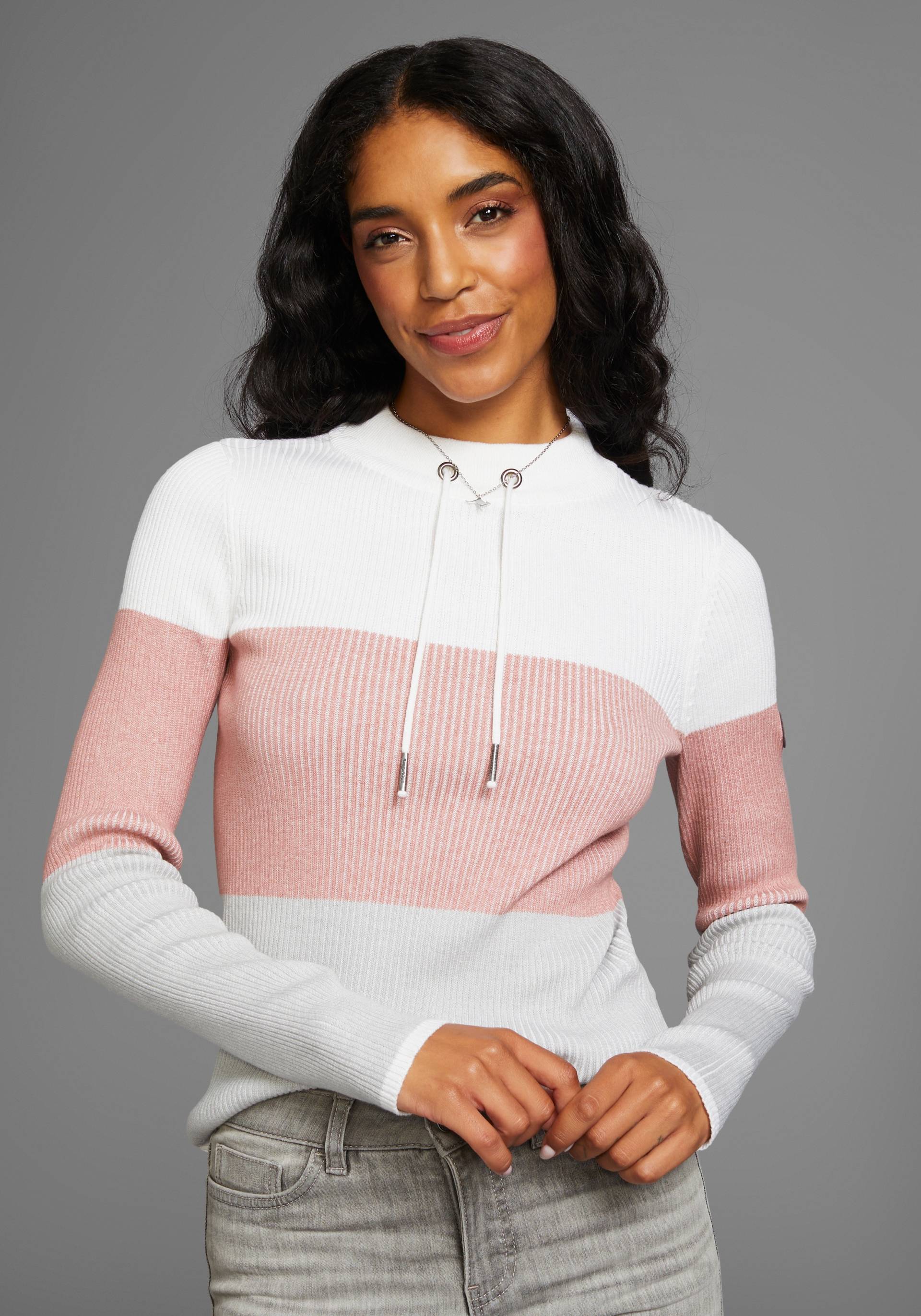 KangaROOS Streifenpullover, mit Stehkragen KangaROOS Streifenpullover, mit Stehkragen von KangaROOS