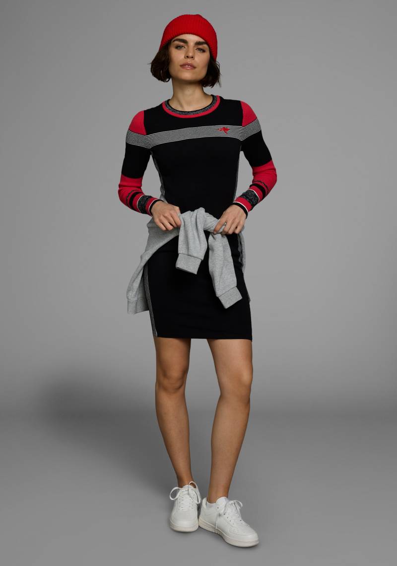 KangaROOS Strickkleid, figurbetont, lang, sportiver Look, aus Baumwollmix, Langarm von KangaROOS