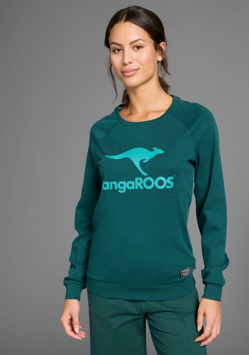 KangaROOS Sweatshirt, Langarm, figurumspielender Schnitt, mit Print, Rundhalsausschnitt von KangaROOS