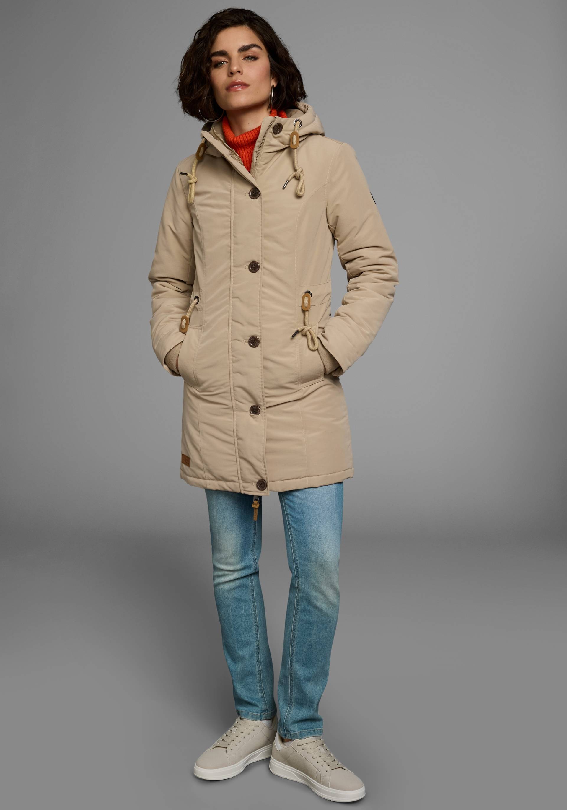 KangaROOS Winterjacke, mit Kapuze, für die kalte Jahreszeit, aus leichtem Webstoff, modisch von KangaROOS