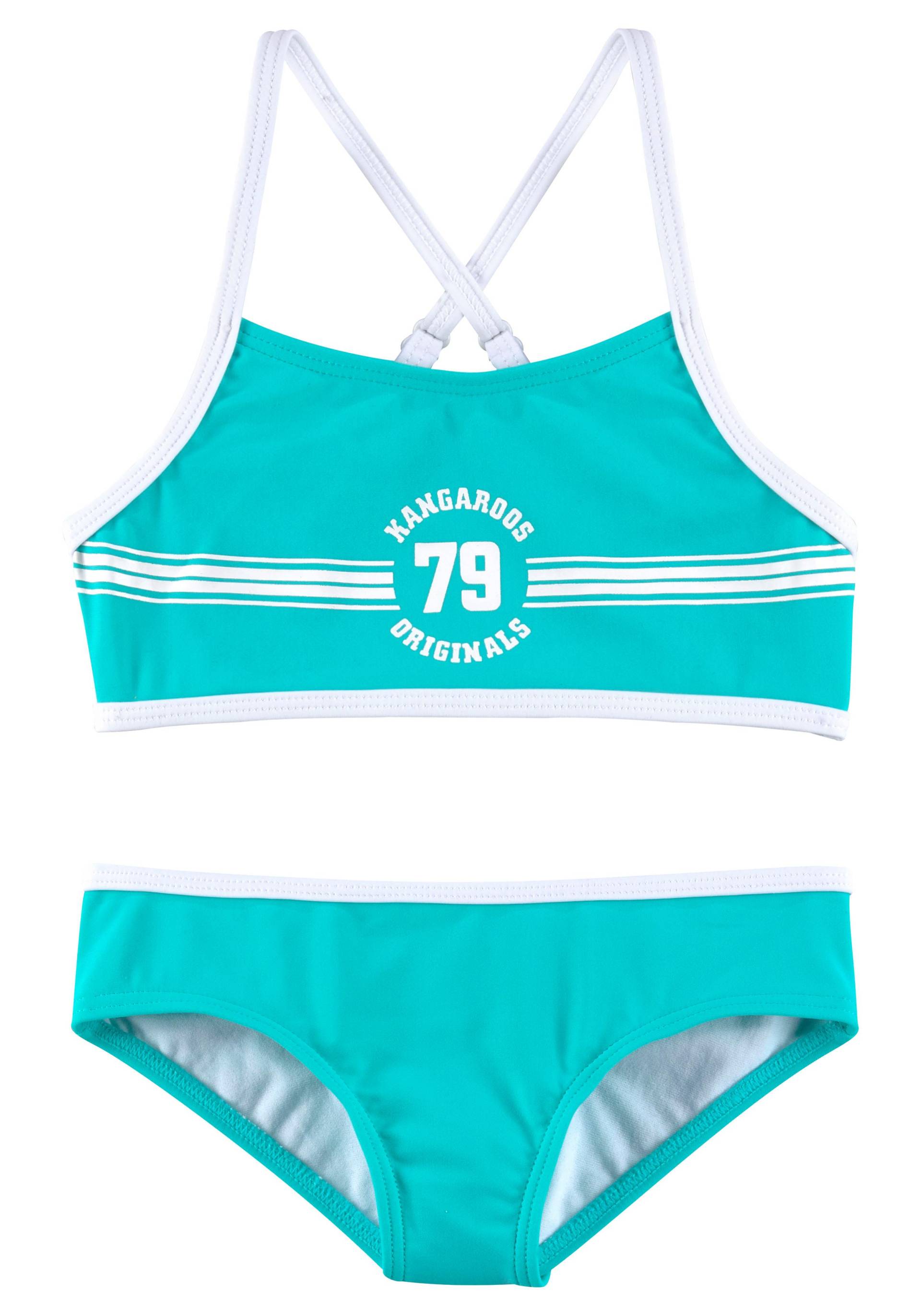 KangaROOS Bustier-Bikini »Sporty«, mit sportlichem Frontdruck von Kangaroos