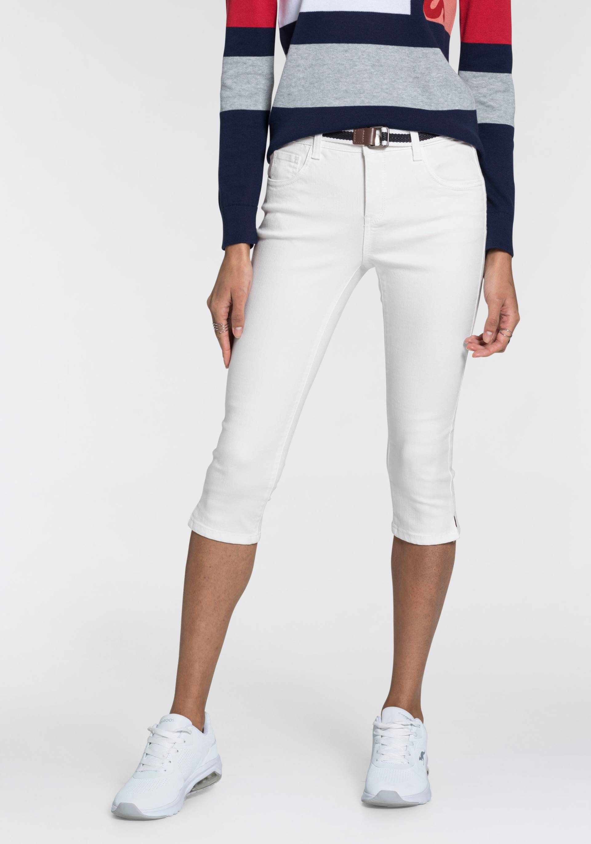 KangaROOS Caprijeans »CAPRI-JEANS mit Gürtel«, (Set, mit abnehmbarem Gürtel) von Kangaroos