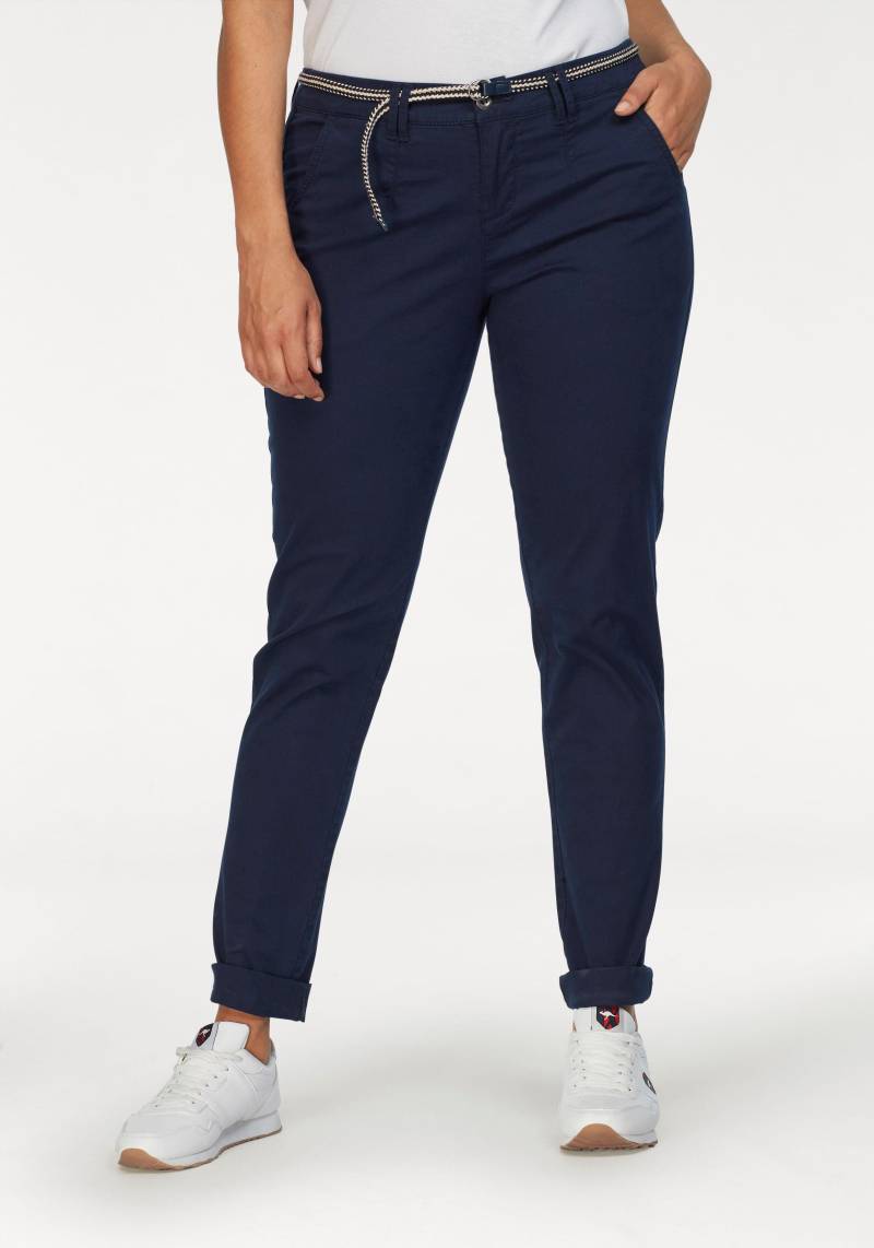 KangaROOS Chinohose, (Set, 2 tlg., mit Gürtel), in schmaler Form, mit Kordel zu binden von Kangaroos
