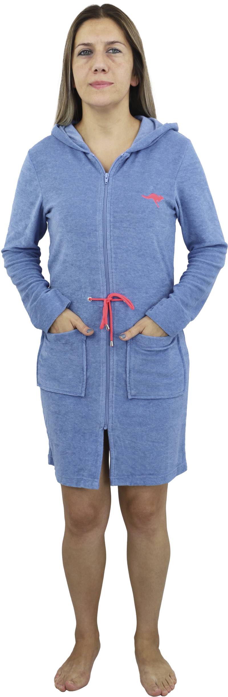 KangaROOS Damenbademantel »Kira, ideal für Sauna & Spa, Hotelbademantel, Morgenmantel«, (1 St.), mit Bindekordel, kurz, Bademäntel für Damen, XS-3XL von Kangaroos