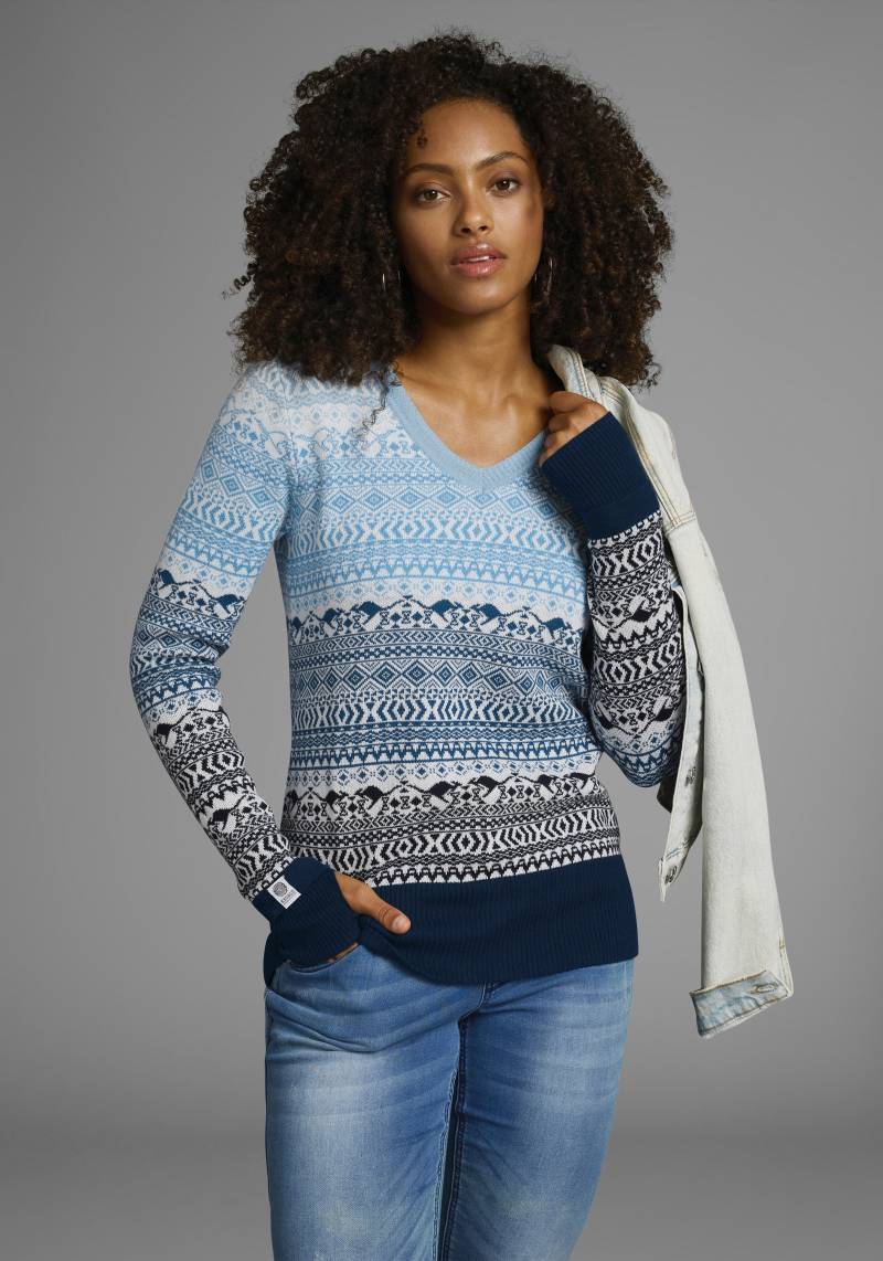 KangaROOS Jacquardpullover, im Norweger-Muster mit kleinen Kängurus von Kangaroos