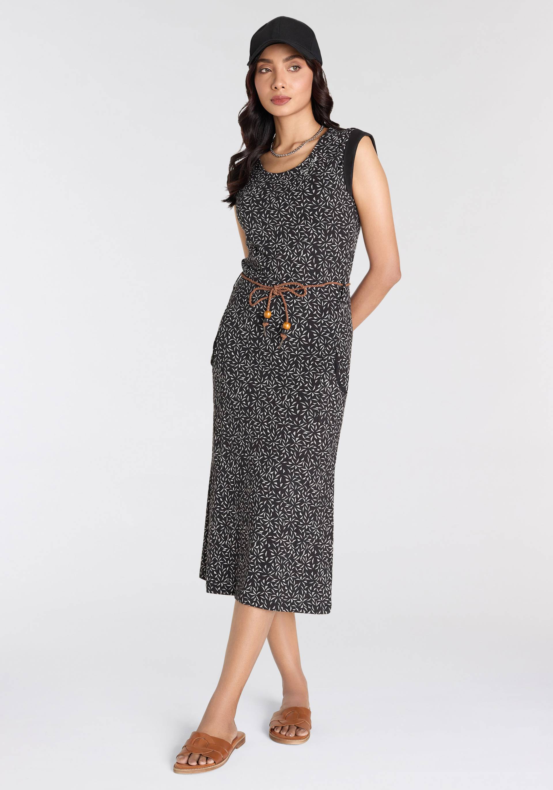 KangaROOS Jerseykleid, (Set, mit abnehmbarem Gürtel), mit modischem Alloverprint von Kangaroos