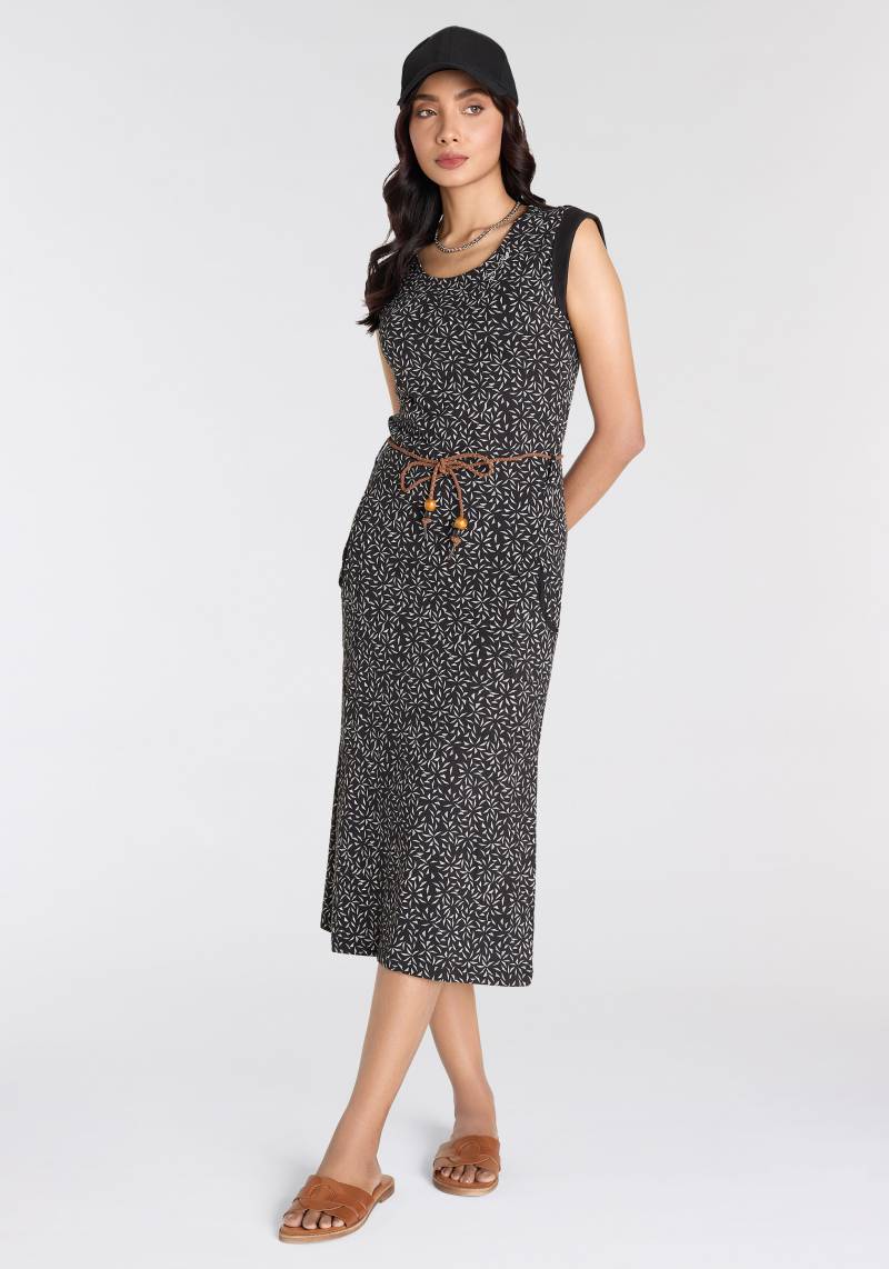 KangaROOS Jerseykleid, (Set, mit abnehmbarem Gürtel), mit modischem Alloverprint von Kangaroos