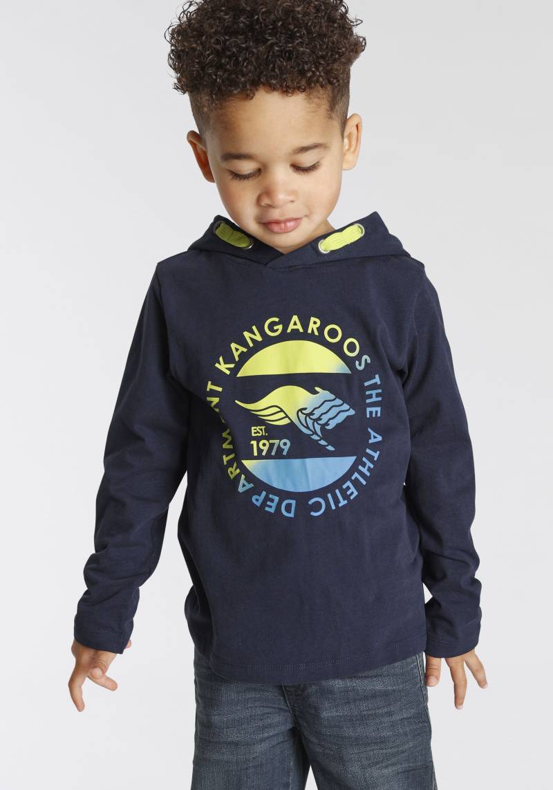 KangaROOS Langarmshirt »Shirt für kleine Jungen«, Kapuzenshirt mit Print von Kangaroos