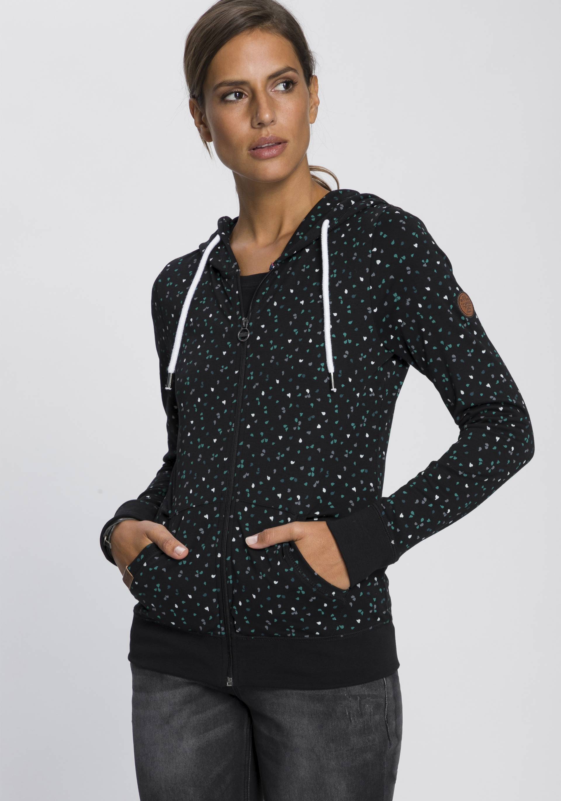 KangaROOS Kapuzensweatjacke, mit sportlichem Minimal-Print von Kangaroos