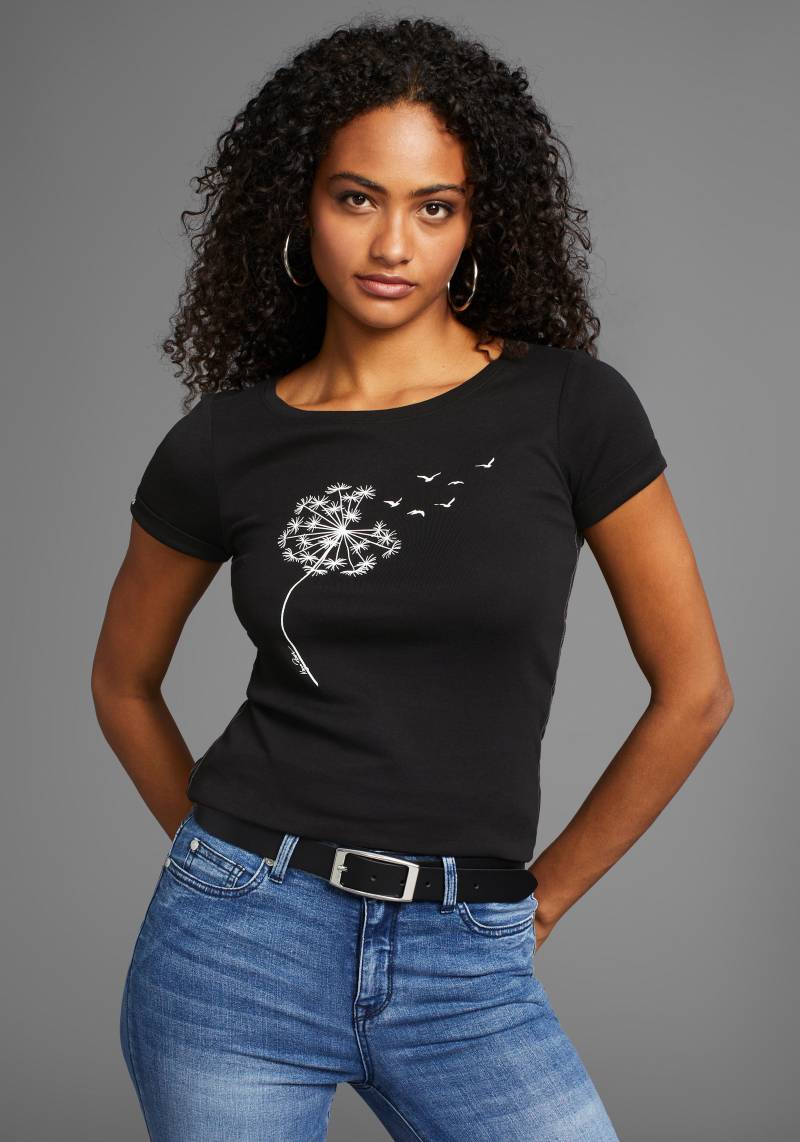 KangaROOS Kurzarmshirt, Kurzarm, körpernahe Passform, bedrucktes Design von Kangaroos