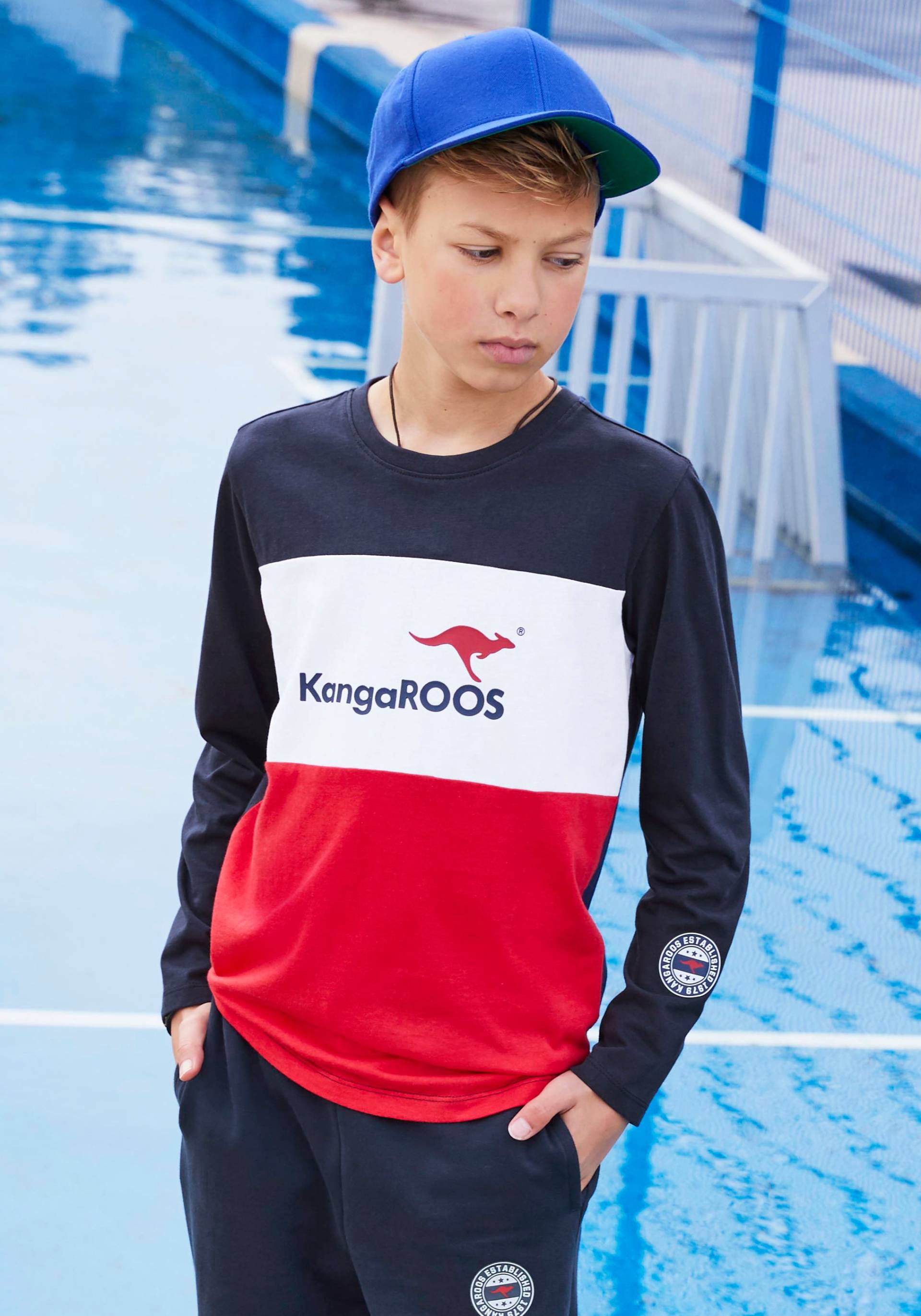 KangaROOS Langarmshirt »Colorblocking« von Kangaroos