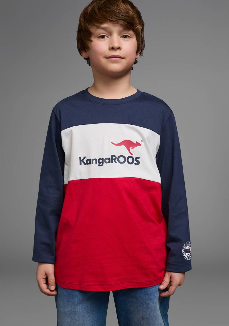 KangaROOS Langarmshirt »Colorblocking« von Kangaroos