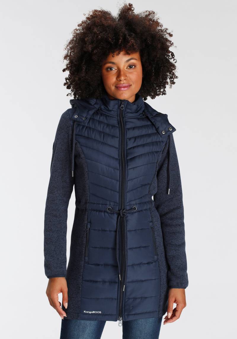 KangaROOS Steppjacke, mit Kapuze, im trendigem Material-Mix mit abnehmbarer Kapuze von Kangaroos
