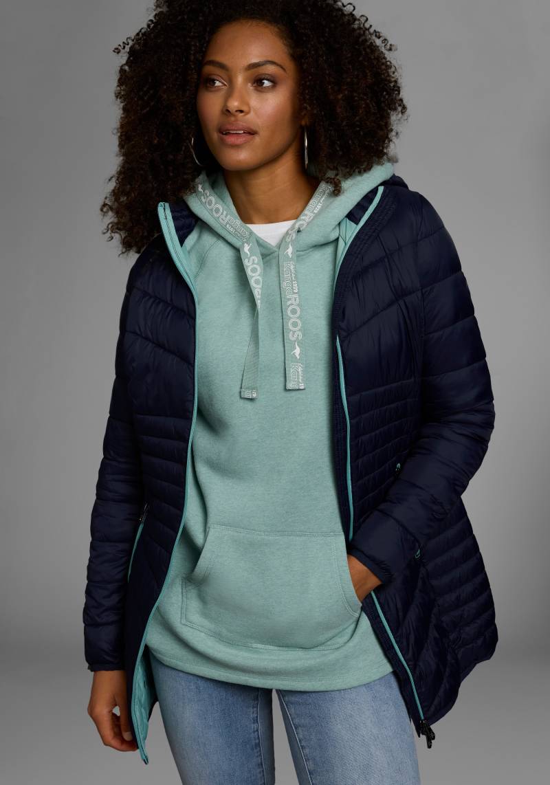 KangaROOS Steppjacke, mit Kapuze, für den Übergang, aus leichtem Webmaterial, figurbetonter Schnitt von Kangaroos