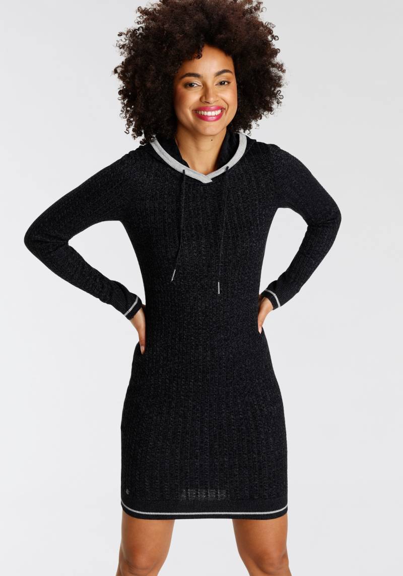 KangaROOS Strickkleid, mit Kapuze und Kordelzug, aus Feinstrick von Kangaroos