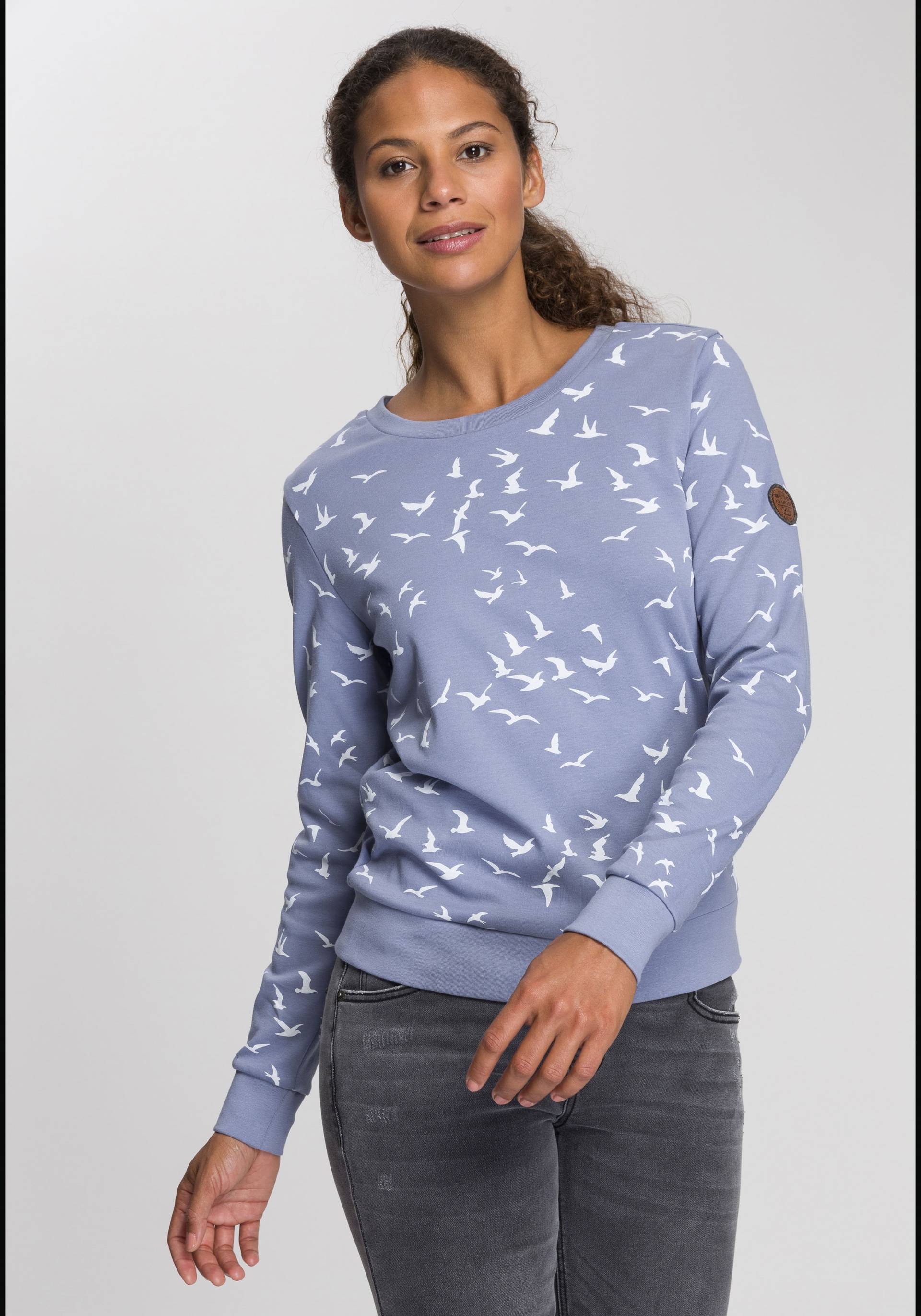 KangaROOS Sweatshirt, mit modischem Minimal-Allover-Print von Kangaroos