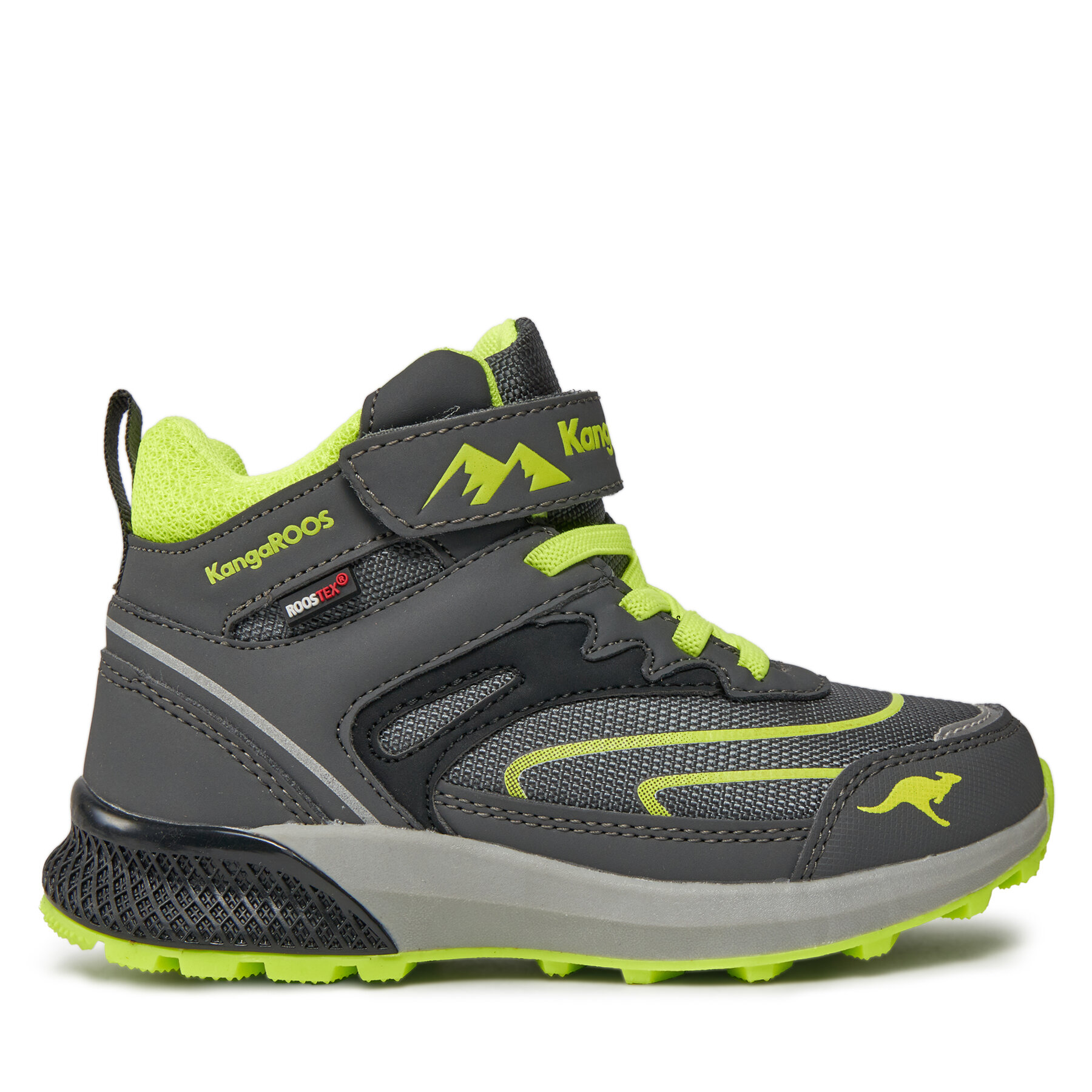 Schnürschuhe KangaRoos K-HK Teak Mid EV RTX 18943-000-2014 Steel Grey/Lime von Kangaroos