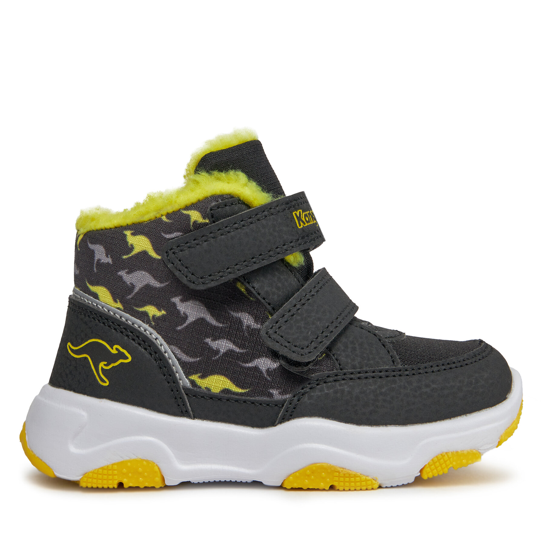 Schnürschuhe KangaRoos KS-Goku V 02220-000-5094 Jet Black/Lemon Chrome von Kangaroos