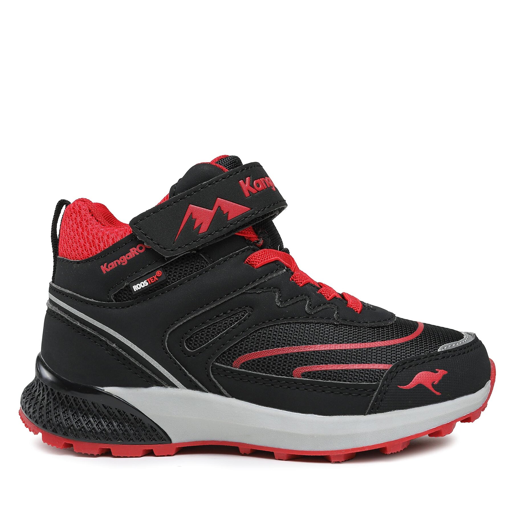 Trekkingschuhe KangaRoos K-Hk Treak Mid Wv Rtx 18943 000 5053 Jet Black/Fiery Red von Kangaroos