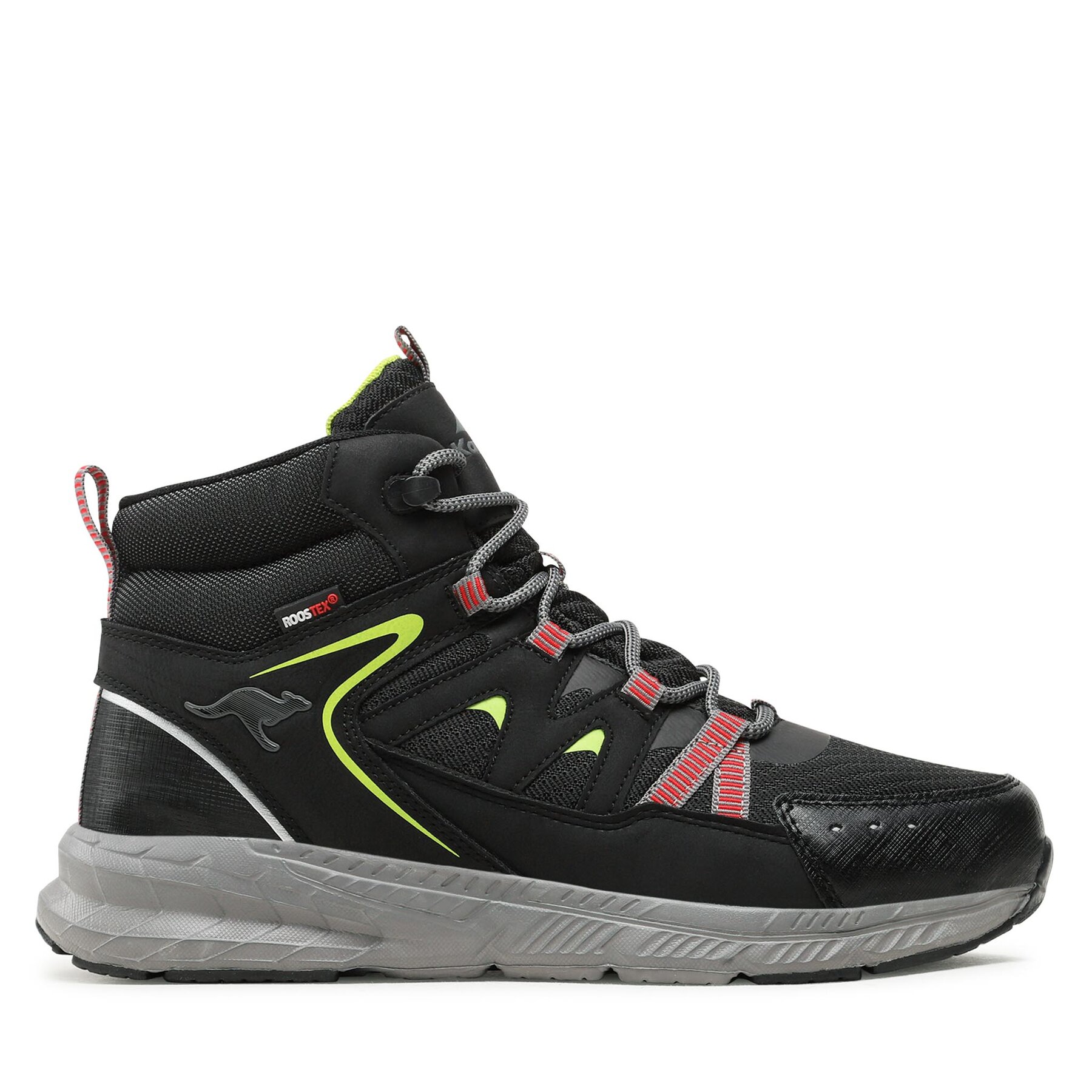 Trekkingschuhe KangaRoos K-Uo Nod Mid Rtx 81142 000 5008 Jet Black/Lime von Kangaroos